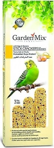Gardenmix Platin Muz ve Yumurtalı 3'lü Kuş Krakeri