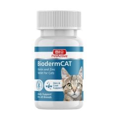 Bioderm Kediler Için Tüy Dökme Önleyici Biotin Ve Çinko Vitamin 100 Tablet