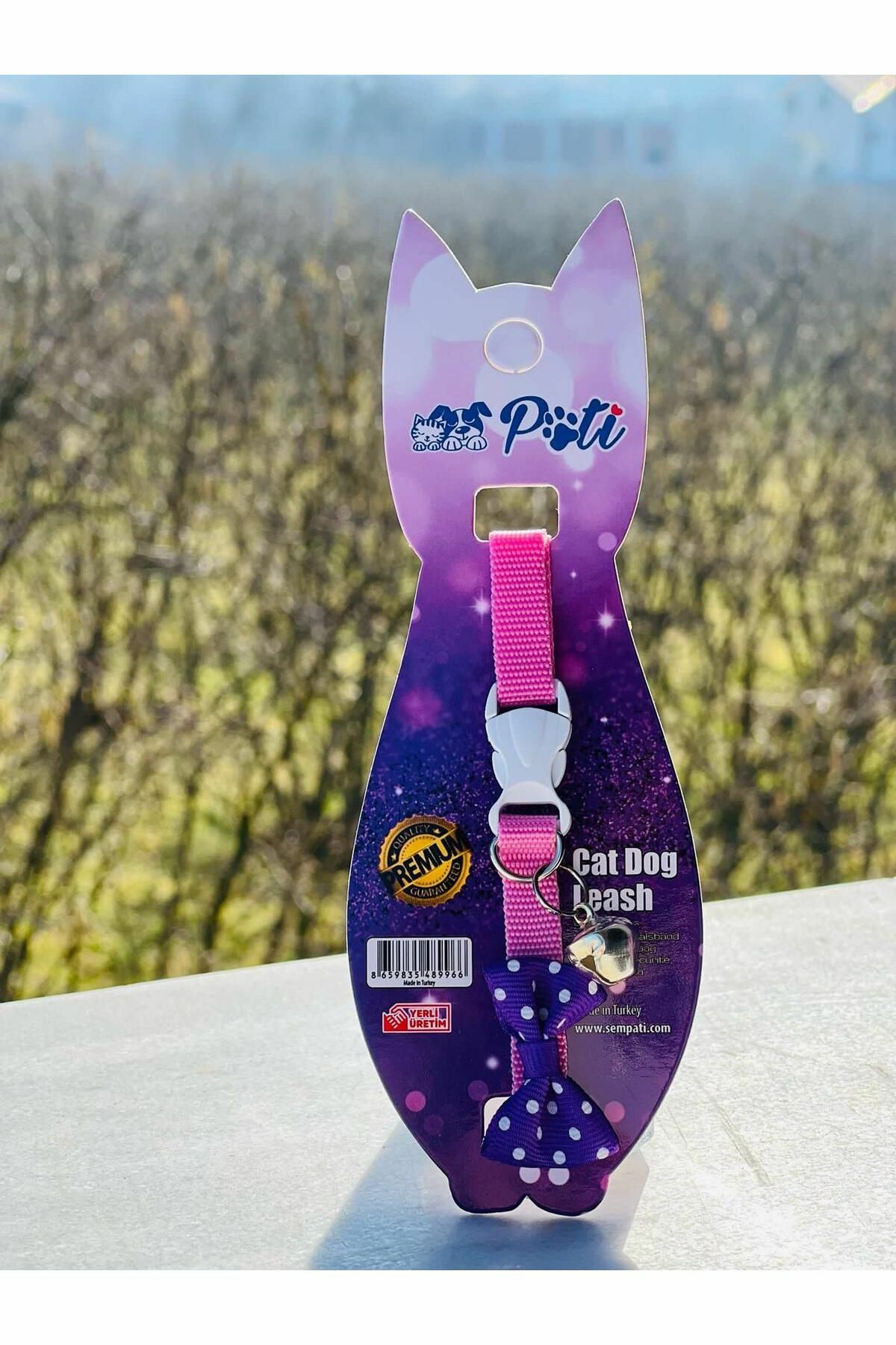 Papyonlu Kedi Boyun Tasması Zilli , 7 Renk 1 Adet