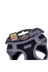 Havalı Dokuma Reflektör Serisi Küçük Irk Göğüs Tasması Siyah 3xs-22-26cm