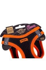 Doggie Havalı Dokuma Neon Küçük Irk Göğüs Tasması Turuncu 26-30 Cm