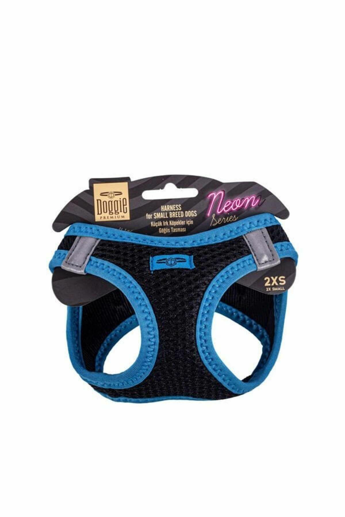 Havalı Dokuma Neon Küçük Irk Köpek Göğüs Tasması Xxsmall Mavi 26-30 Cm - Petshopundan