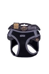 Havalı Dokuma Reflektörlü Küçük Irk Göğüs Tasması Siyah 30-34 Cm (ARG-XS)