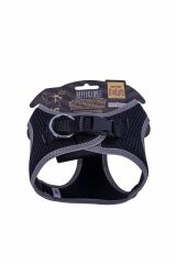 Havalı Dokuma Reflektörlü Küçük Irk Göğüs Tasması Siyah 30-34 Cm (ARG-XS)