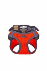 Havalı Dokuma Reflektör Küçük Irk Köpek Göğüs Tasması Xxsmall Turuncu 26-30 Cm - Petshopundan