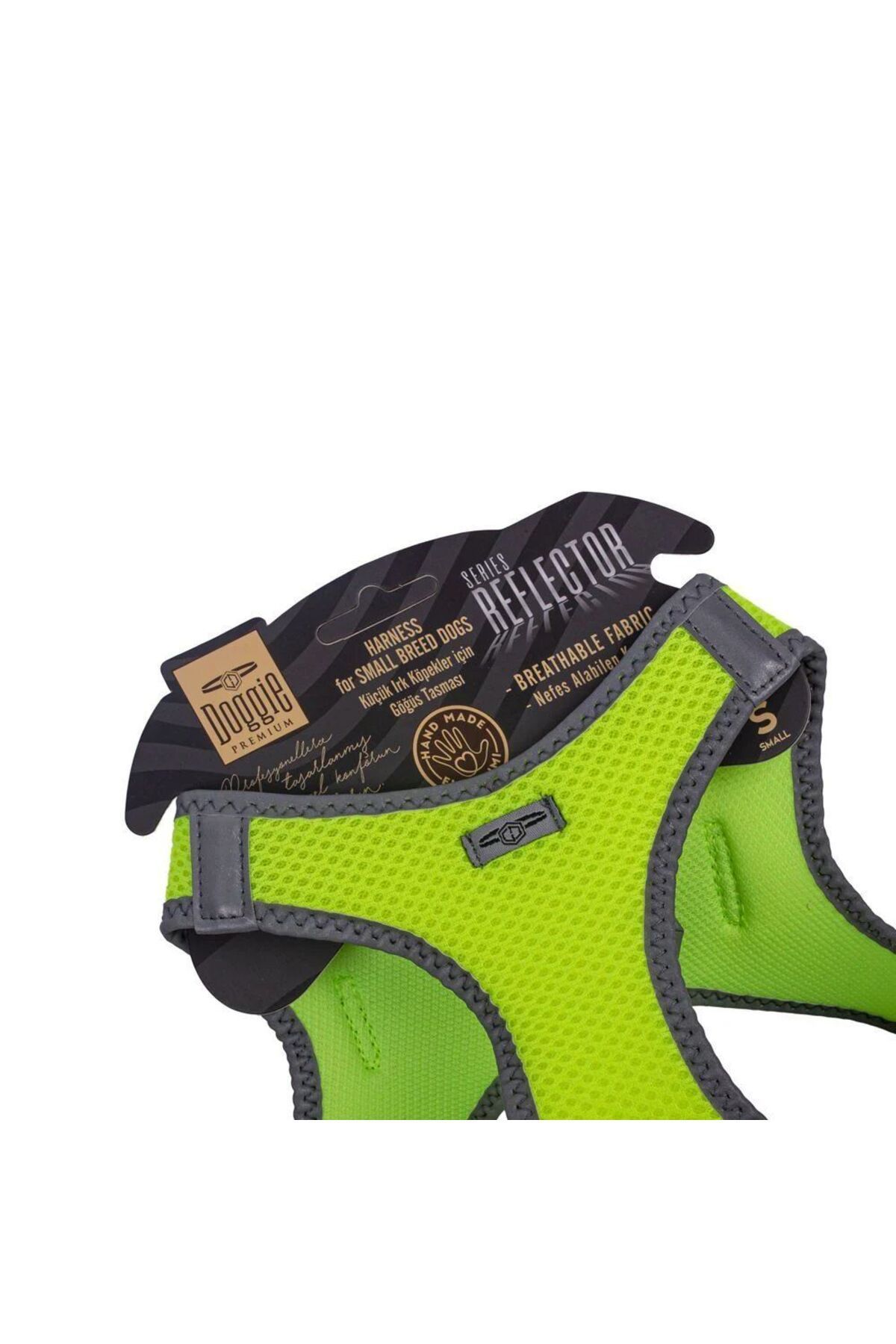 Havalı Dokuma Reflektörlü Küçük Irk Göğüs Tasması Yellow 32-38 Cm(ARG-S)