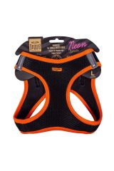 Havalı Dokuma Neon Küçük Irk Göğüs Tasması Turuncu 42-48 Cm (ANG-L)