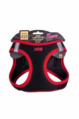 Havalı Dokuma Neon Küçük Irk Göğüs Tasması Kırmızı 38-44 Cm (ANG-M)