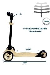 Baby2Go Racer Sarı Işıklı 3 Tekerlekli Çocuk Scooter