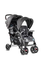 Babyhope P-738 Siyah İkiz Bebek Arabası