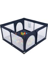 Playard Güvenli Bebek Oyun Alanı 125x125 Oyun Matı Ve Topları ( Sünger Yatak Hediyeli )
