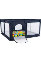 Playard Güvenli Bebek Oyun Alanı 125x125 Oyun Matı Ve Topları ( Sünger Yatak Hediyeli )