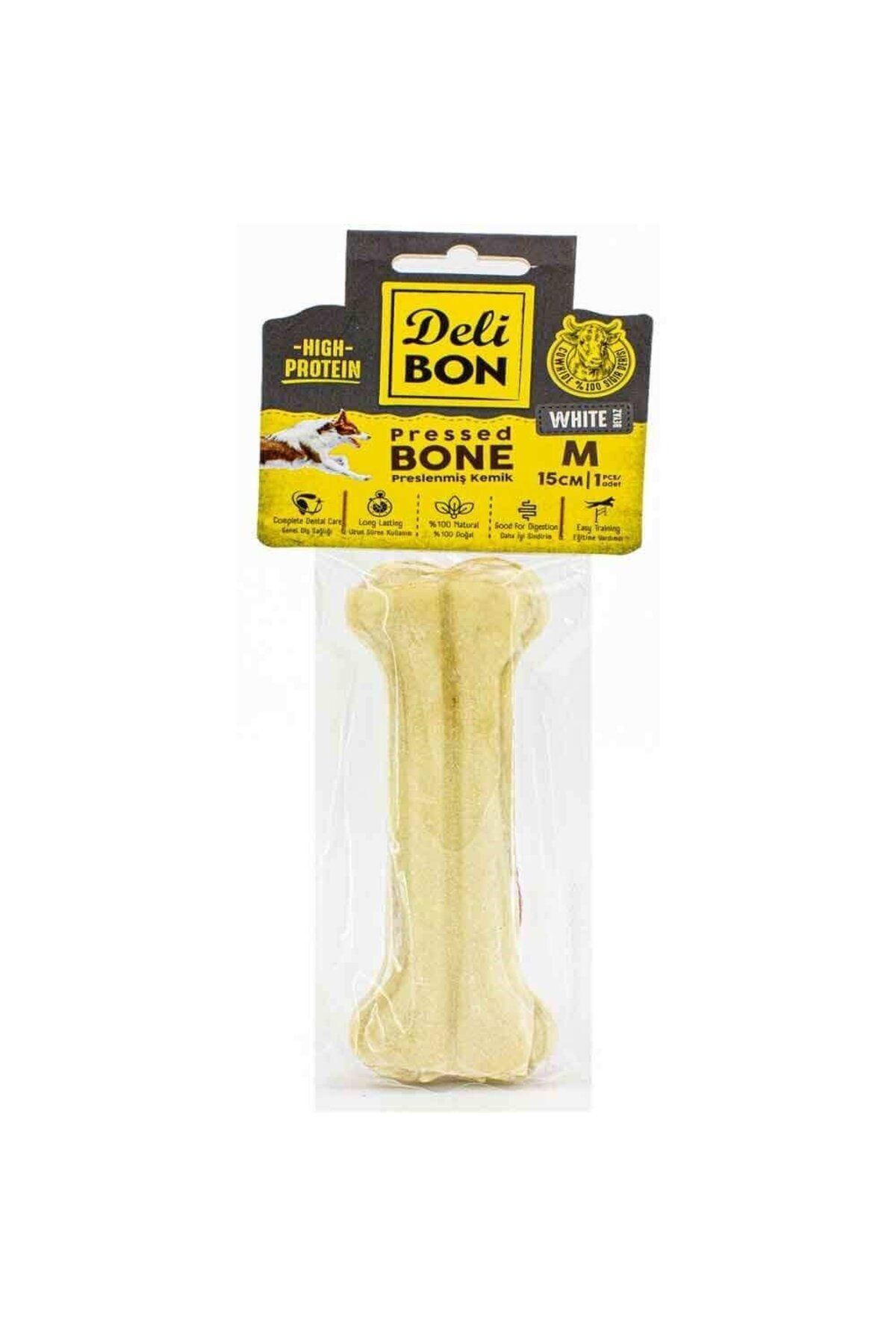 Deri Pres Kemik 15cm M Boy 1li Paket Beyaz 15cmx1ad.