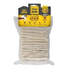 Delibon Orta Boy Deri Burgu Çubuk Köpek Ödülü 100 adet (1paket)