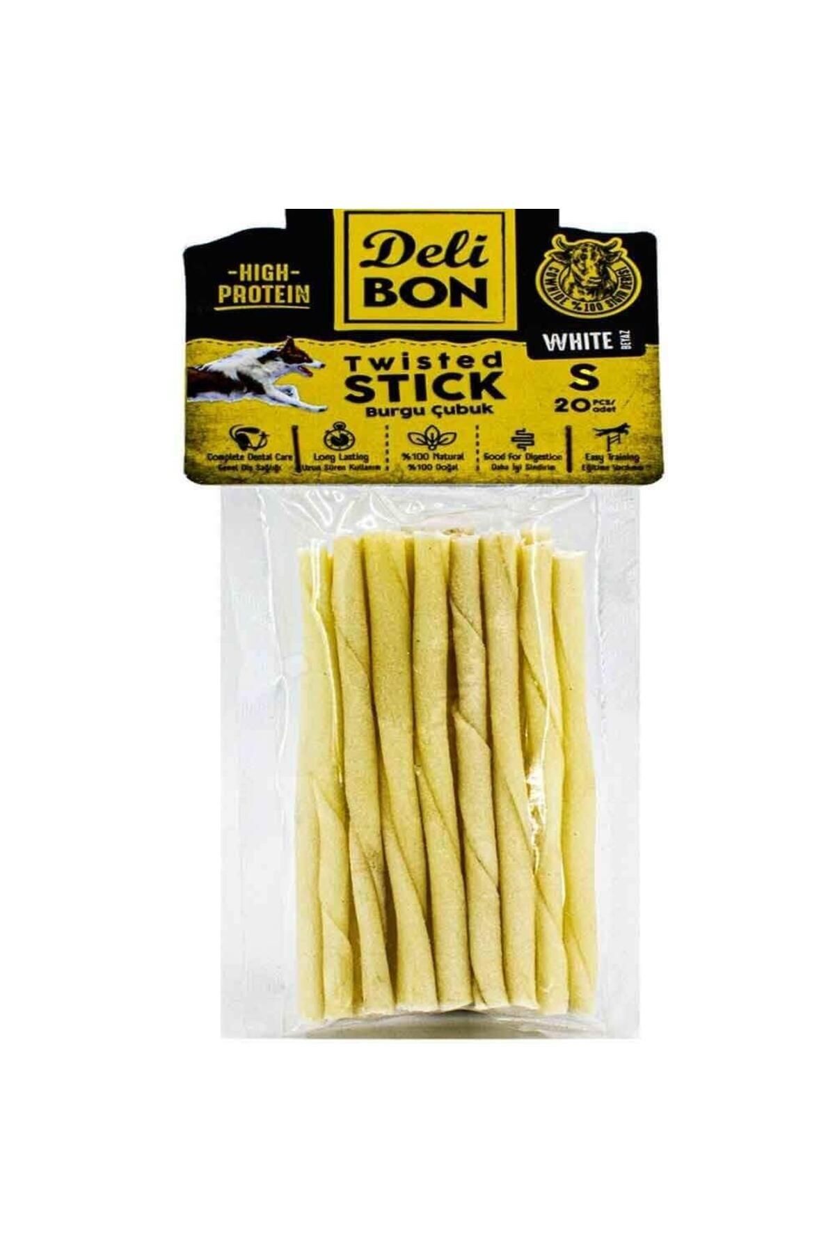 Köpek Ödül Kemiği Burgu Çubuk İnce 20 Ad Beyaz