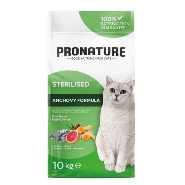 Pronature Adult Sterilised Hamsili Kısırlaştırılmış Kedi Maması 10 kg