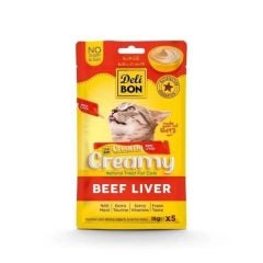 Delibon Creamy Dana Ciğerli Sıvı Kedi Ödül Maması 1 Adet (Paket)