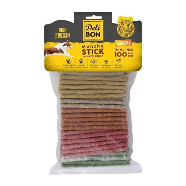 Delibon Deriden İnce Munchy Çubuk 100'lü Köpek Ödülü