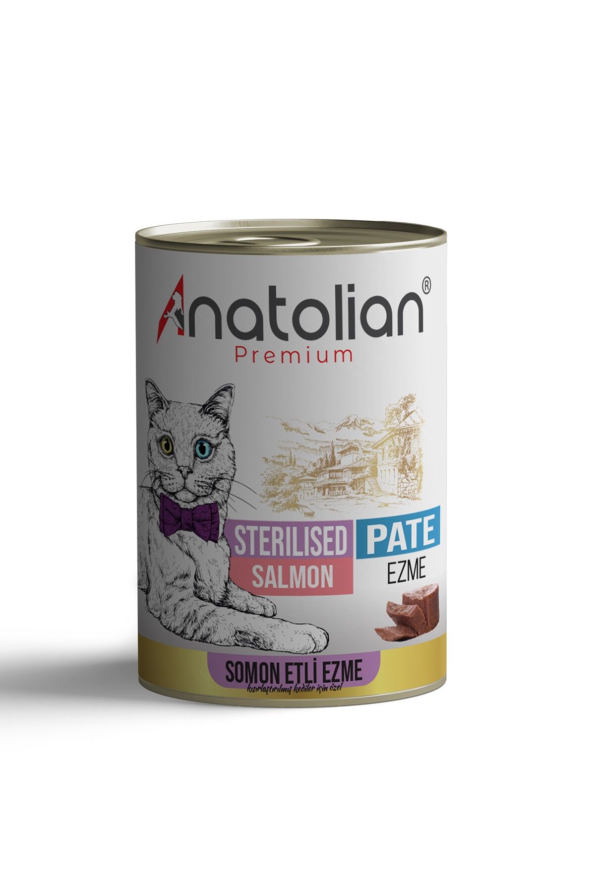 Anatolian Premium Adult Sterilised Salmon Pate Kısır Kedi Ezme Kedi Konservesi 400 gr