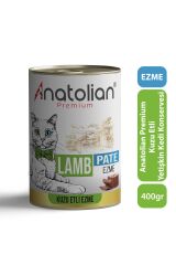 Anatolian Premium Adult Lamb Pate Kuzulu Yetişkin Ezme Kedi konservesi 400 gr