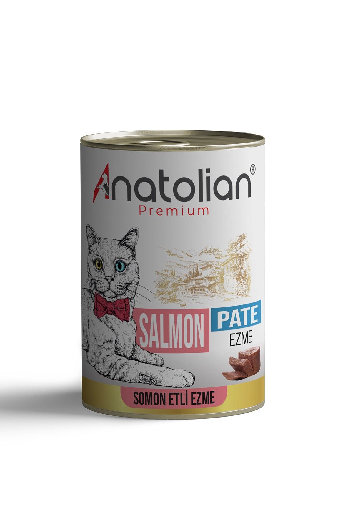 Anatolian Premium Adult Salmon Pate Somonlu Yetişkin Ezme Kedi Konservesi 400 gr