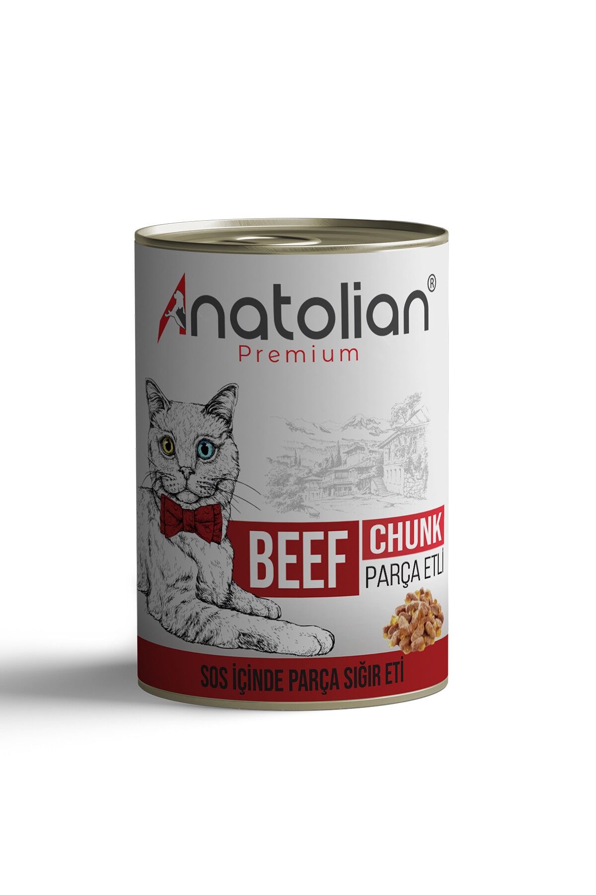 Anatolian Premium Adult Beef Biftekli Parça etli Yetişkin kedi konservesi 400 gr