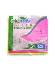 Ekomis Temizlik Bezi 5'li Rengarenk Eko Paket