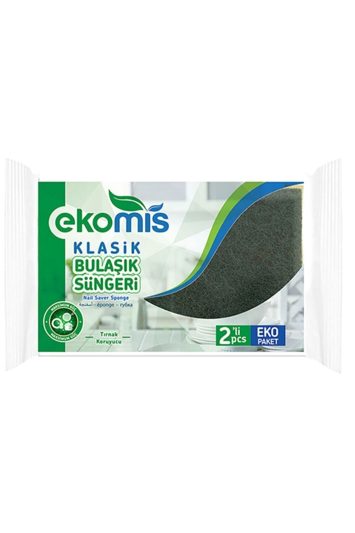 Ekomis Klasik Yeşil Sünger Oluklu 2li