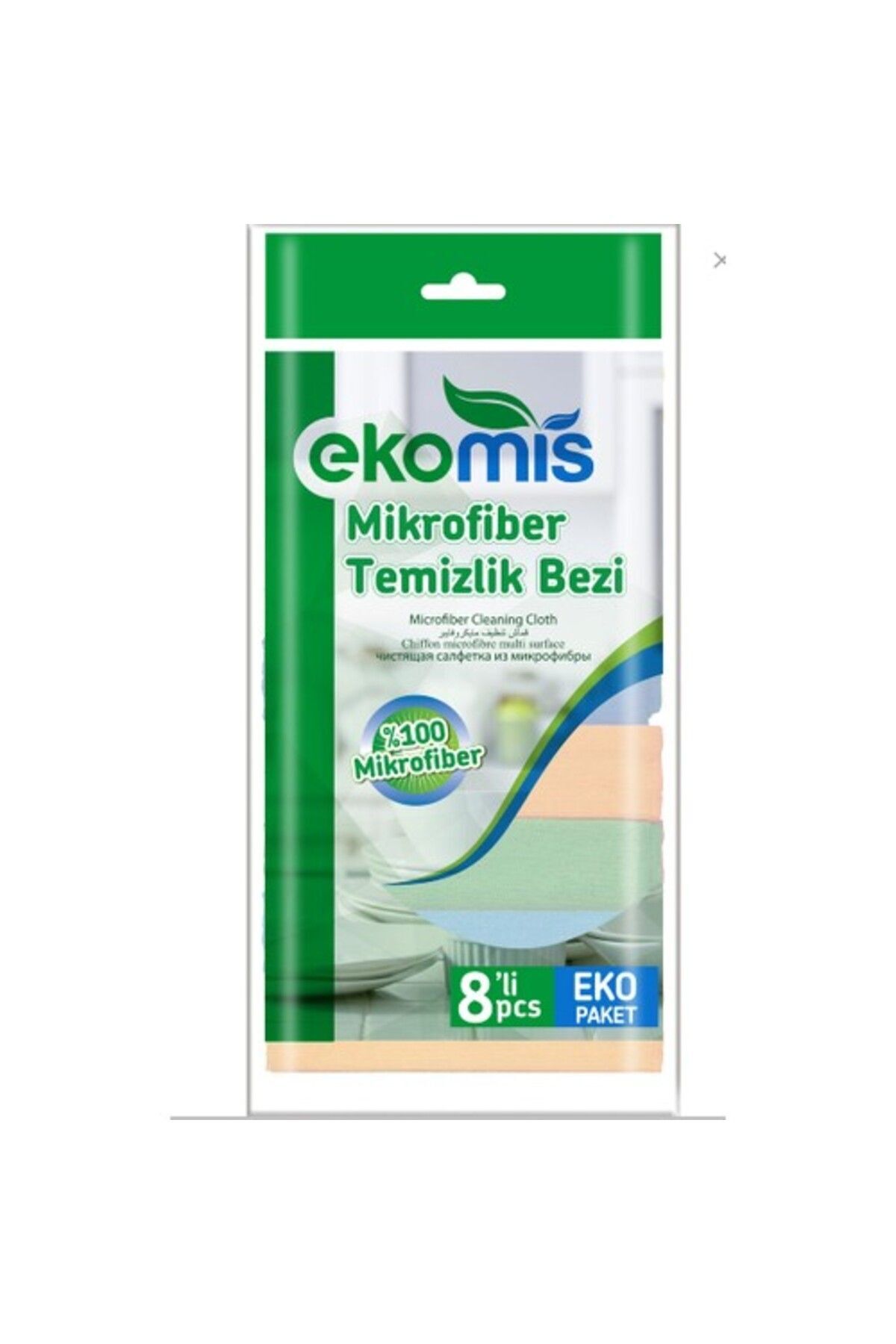 Ekomis Mikrofiber Temizlik Bezi 30 X 30 Cm 8'li