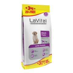 LaVital Büyük Irk Yavru Kuru Köpek Maması (Maxi Adult) Kuzu Etli 15 Kg