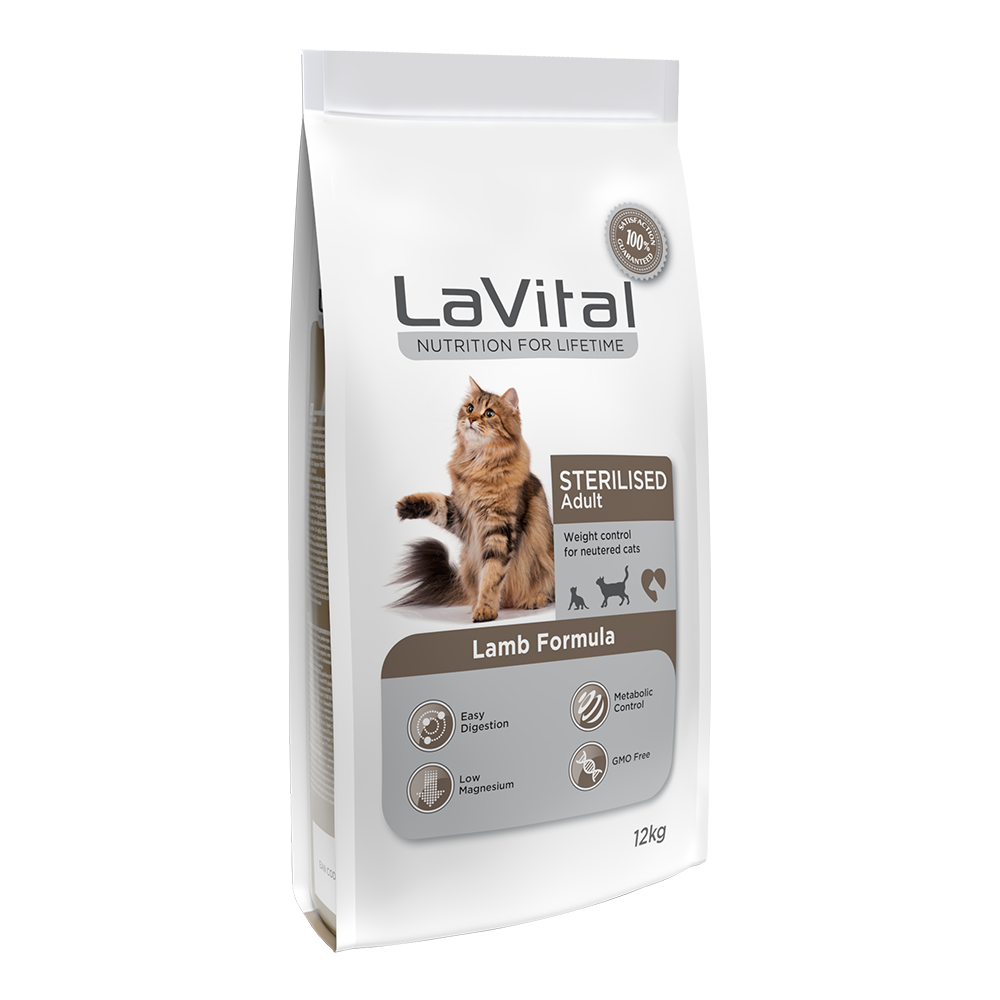 LaVital Kuzu Etli 12 kg Kısırlaştırılmış Yetişkin Kedi Maması