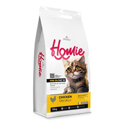 Homie Süper Premium Tavuklu 12 kg Anne ve Yavru Kedi Maması