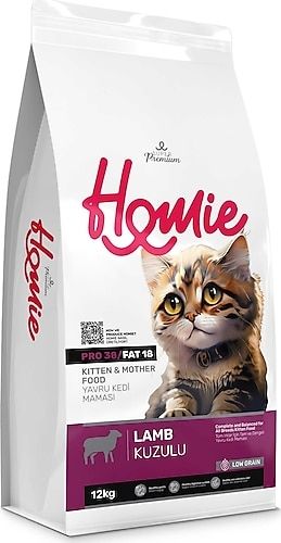 Homie Super Premium Kuzu Etli 12 kg Anne ve Yavru Kedi Maması