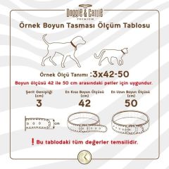 Cattie Gerçek Deriden Taşlı Kedi Boyun Tasması 1x16-20 Cm