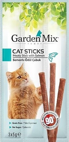 Gardenmix Somonlu 3x5 gr Kedi Stick Ödül Maması