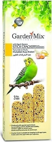 Gardenmix Platin Muz ve Yumurtalı 3'lü Kuş Krakeri