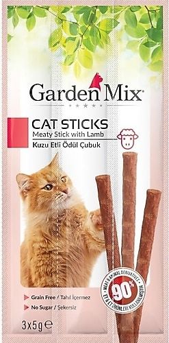 Gardenmix Kuzu Etli 3x5 gr Kedi Stick Ödül Maması