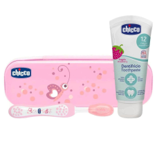 Chicco 12 Ay+ Diş Fırçası ve Diş Macunu Seti Pembe