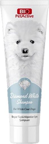 Bio PetActive Diamond White 250 ml Beyaz Tüylü Köpek Şampuanı