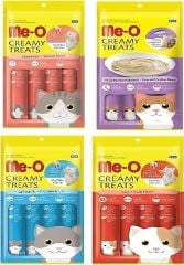 Me-O Creamy Treats 4 Çeşit Karma 4'lü Paket Sıvı Kedi Ödülü