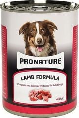 Pronature Parça Kuzu Etli 400 gr Yetişkin Konserve Köpek Maması